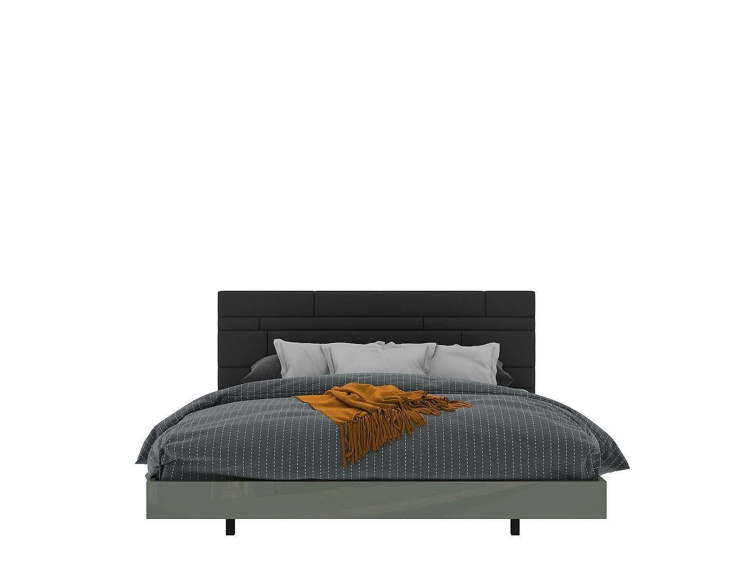 Lit rembourré 190x105x210 cm gris Rose Hill RH09