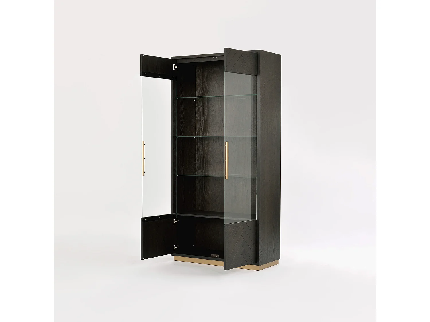 Vitrine 100x200x41 cm noire Séville SEV26-2