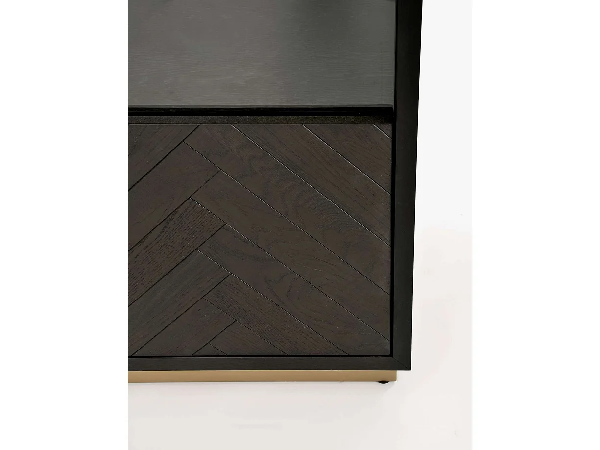 Vitrine 100x200x41 cm noire Séville SEV26-2