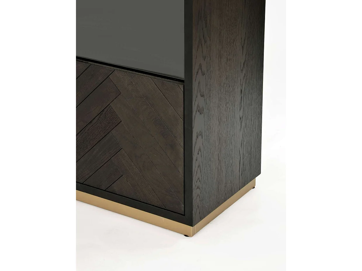 Vitrine 100x200x41 cm noire Séville SEV26-2
