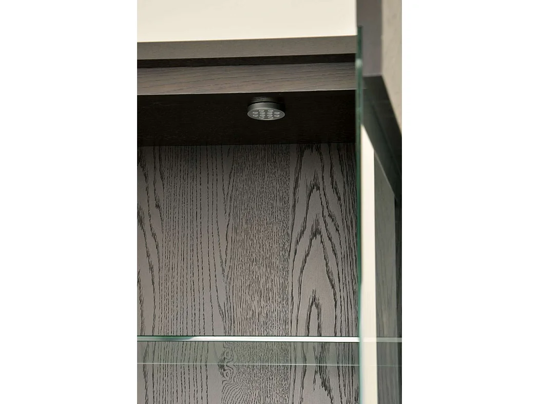 Vitrine 100x200x41 cm noire Séville SEV26-2