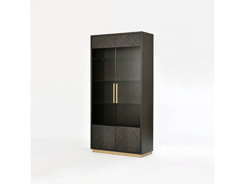 Vitrina 100x200x41 cm negro Sevilla SEV26-2