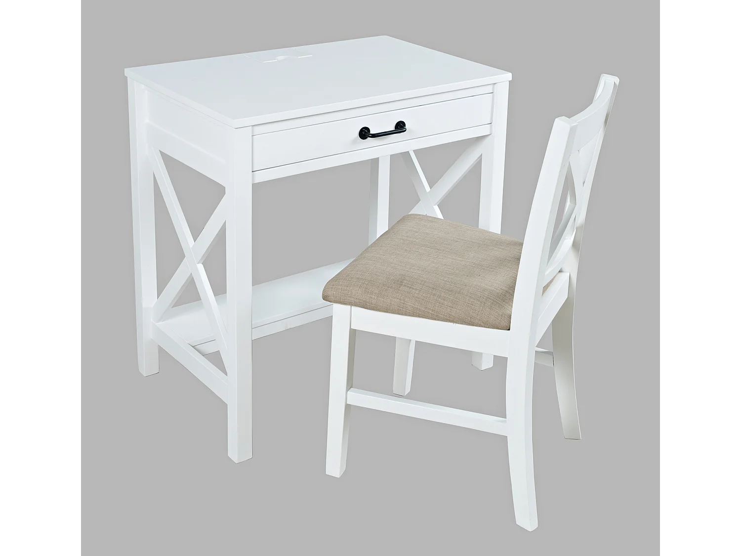 Bureau 76x79x51 cm blanc Avola AV2025-30W