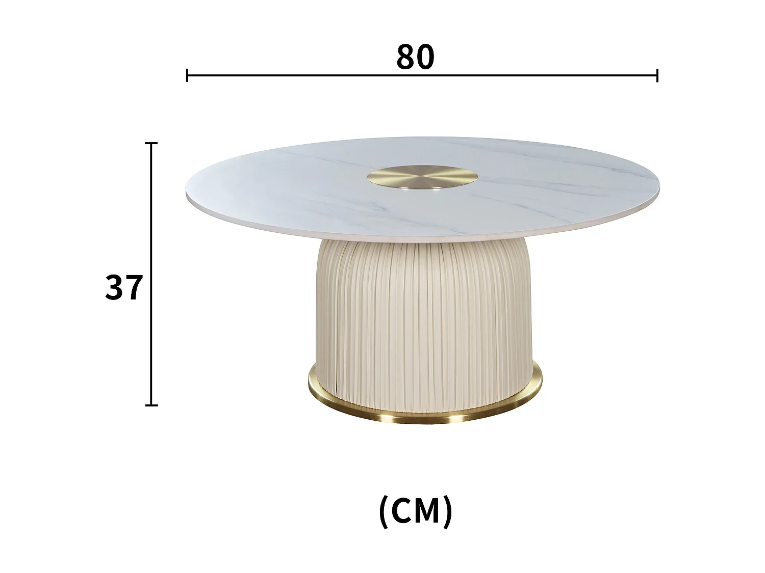 Mesa de centro 80x37x80 cm blanca modig m72