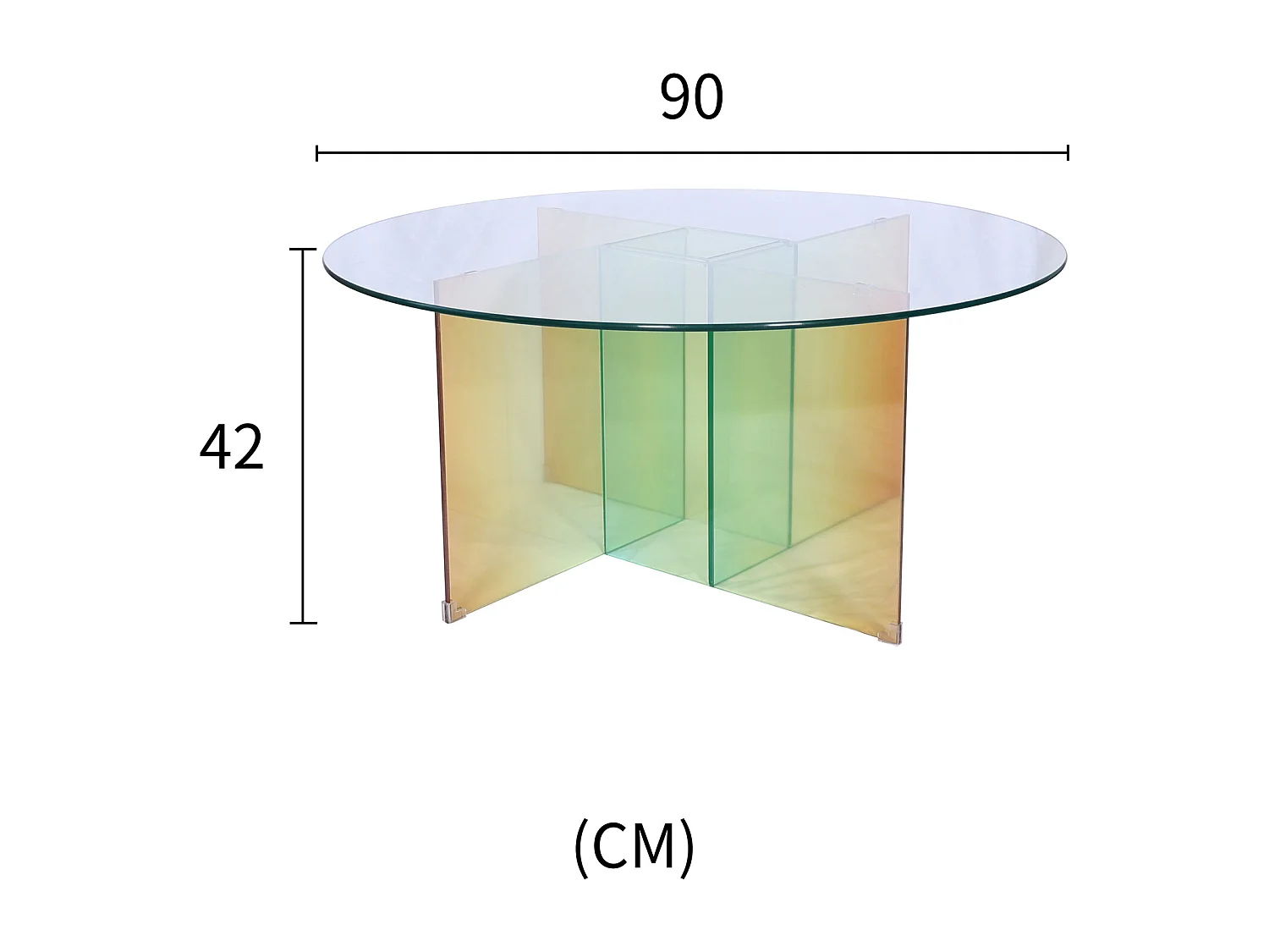 Mesa de centro 90x42x90 cm Multicolor modig m75-90
