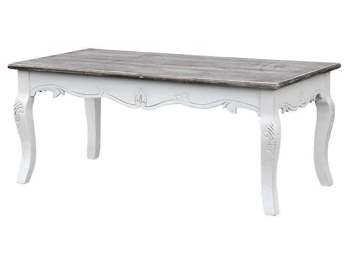 Sofabord, Rimini White, Hvid, Brun