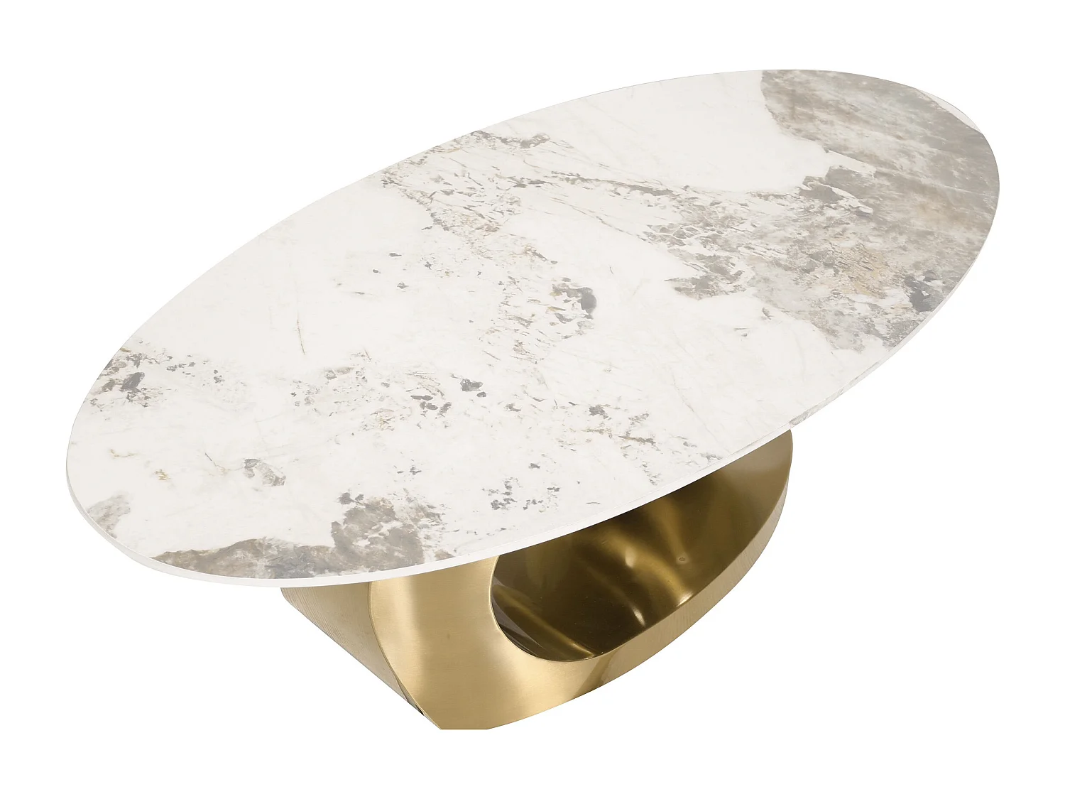 Couchtisch 130x42x70 cm weiß gold Modig M58