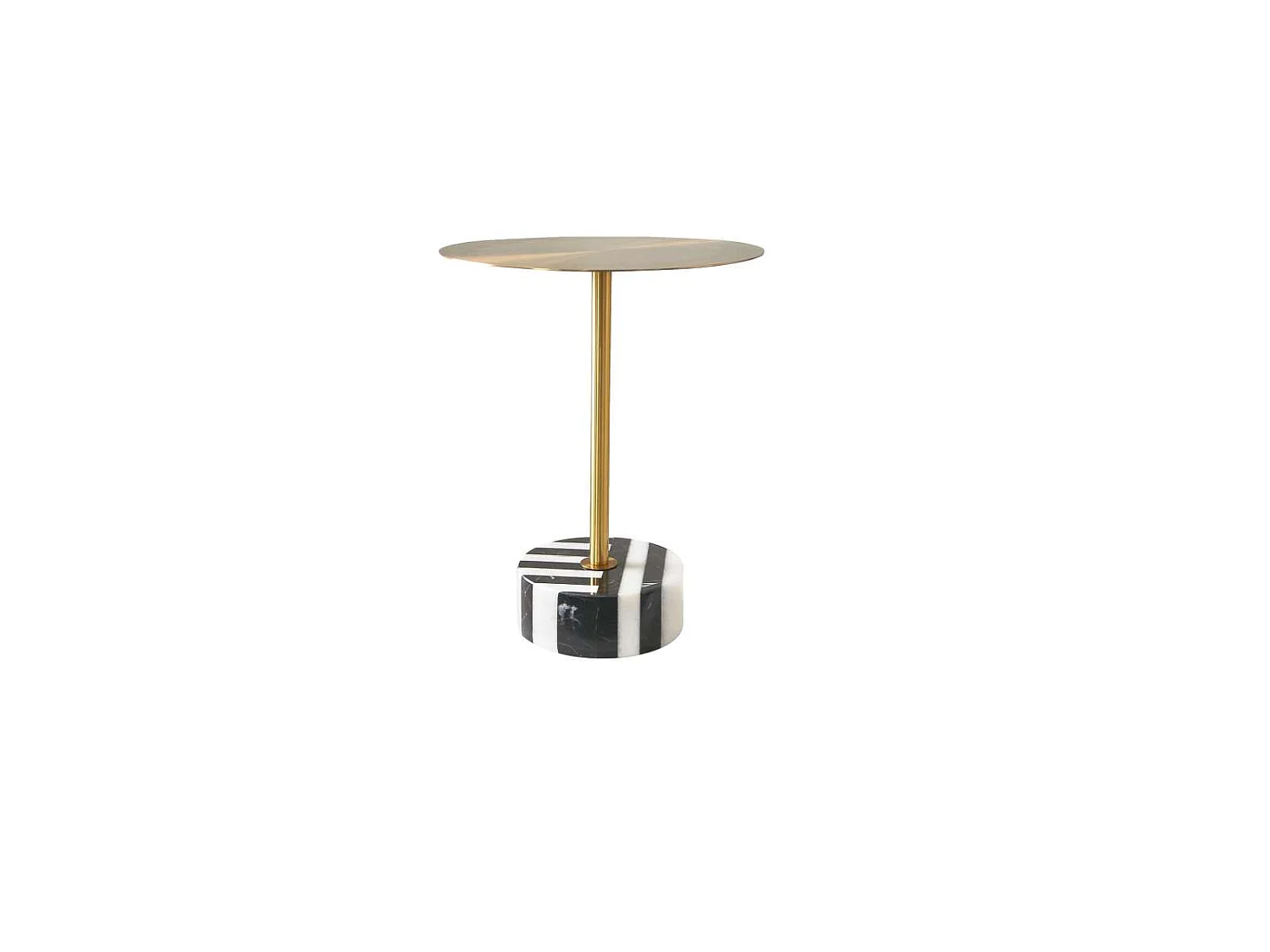 Rund sidobord, Modig, guld