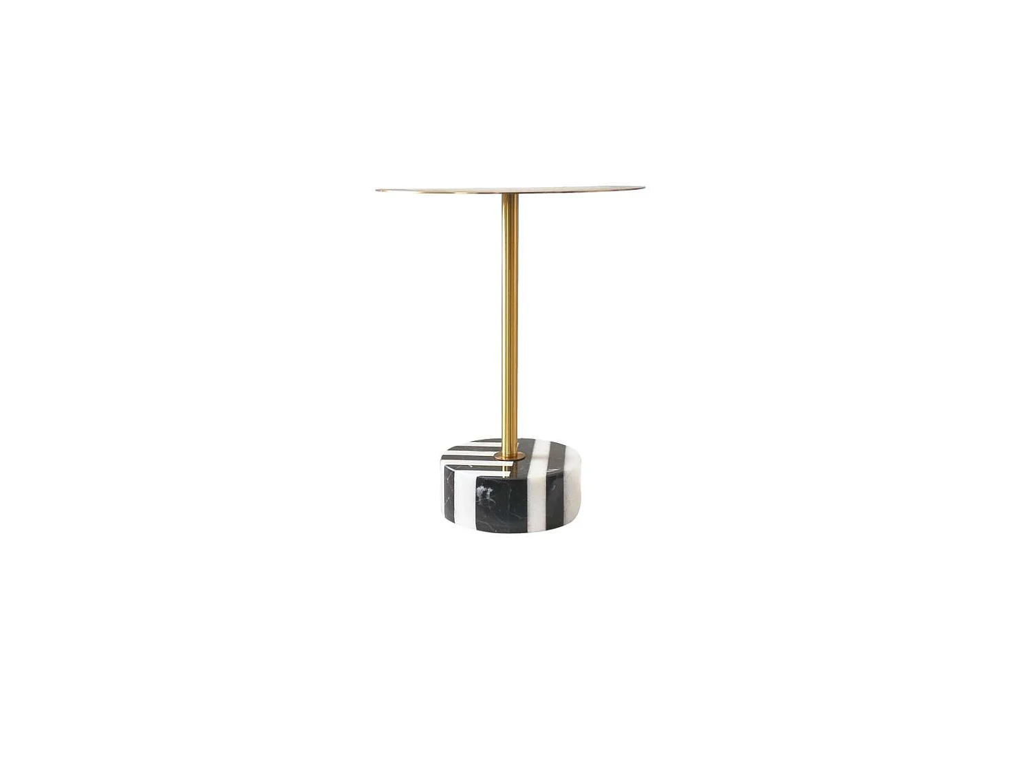 Rund sidobord, Modig, guld