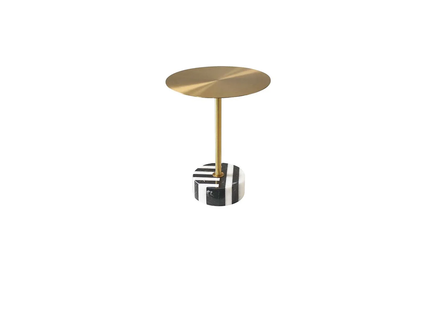 Rund sidobord, Modig, guld
