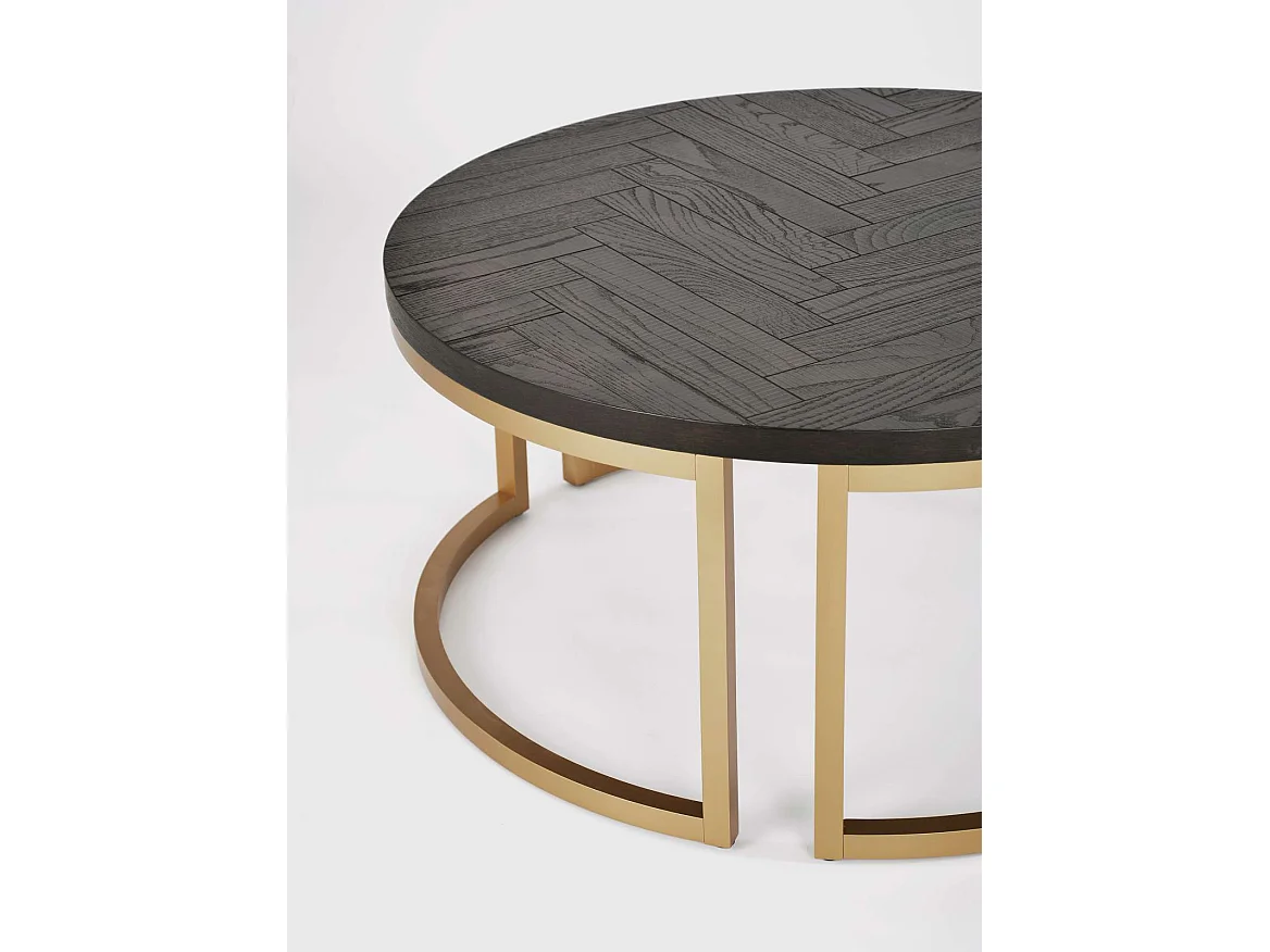 Rundt sofabord Seville, 90 cm, sort