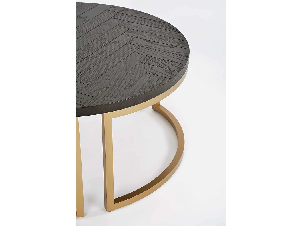 Rundt sofabord Seville, 90 cm, sort