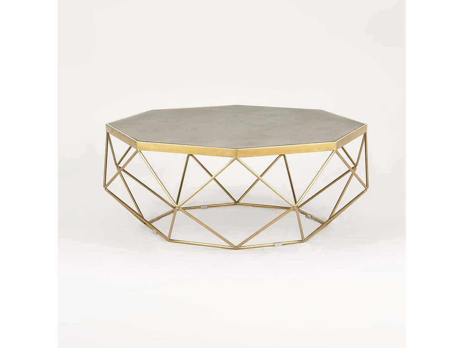 Gyldent sofabord Glamour, 106 x 40 x 106 cm