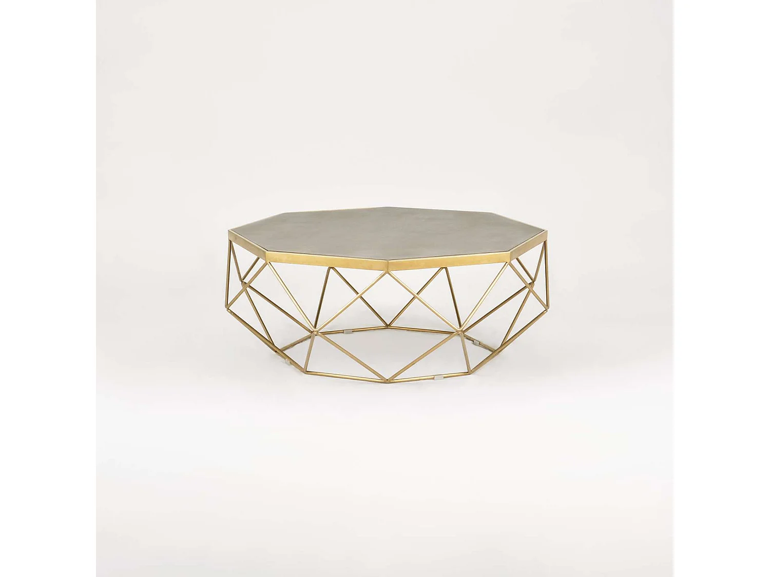 Gyldent sofabord Glamour, 106 x 40 x 106 cm