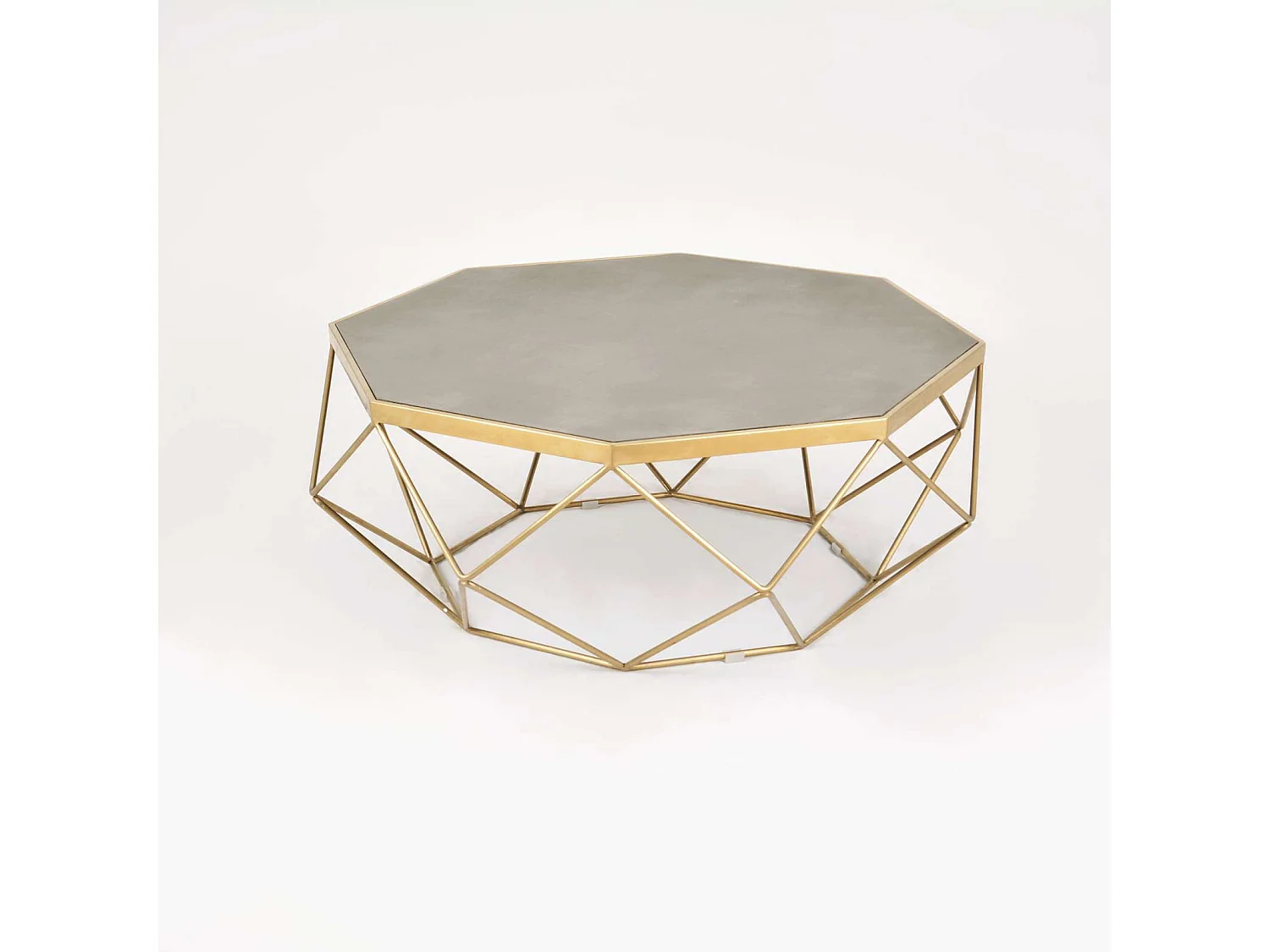 Gyldent sofabord Glamour, 106 x 40 x 106 cm