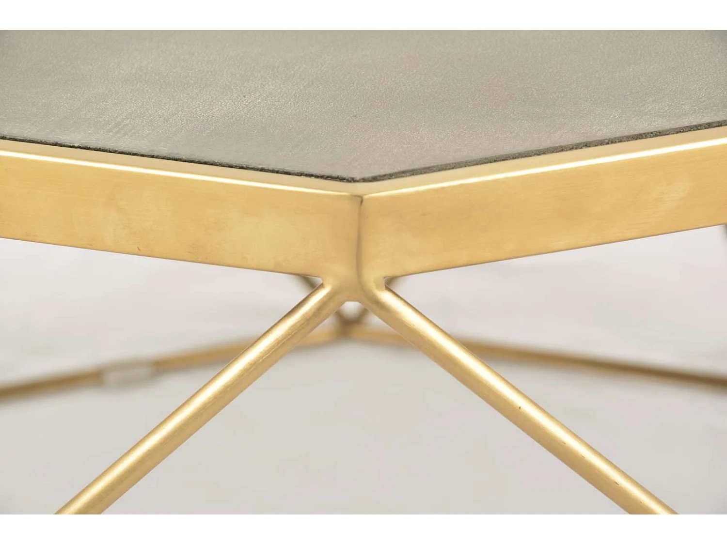 Gyldent sofabord Glamour, 106 x 40 x 106 cm