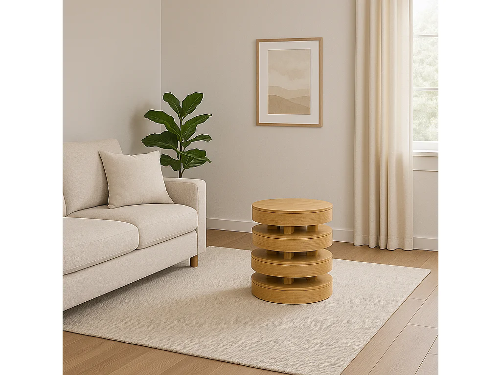 Table 56x61x56 cm Marron Avola av2370-60