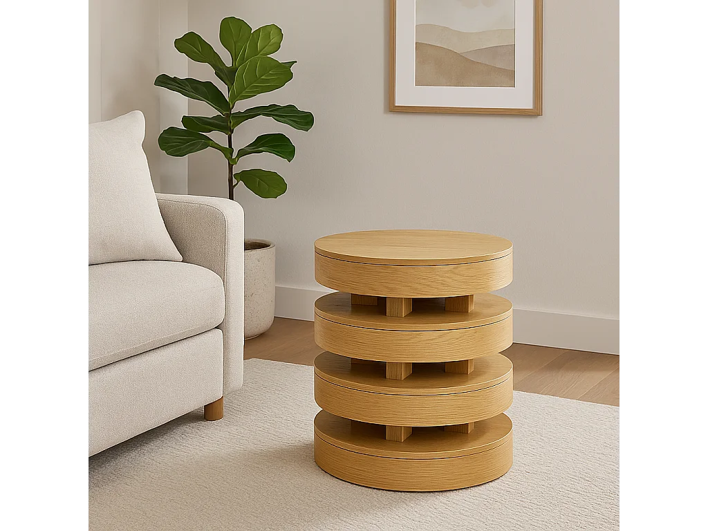 Table 56x61x56 cm Marron Avola av2370-60