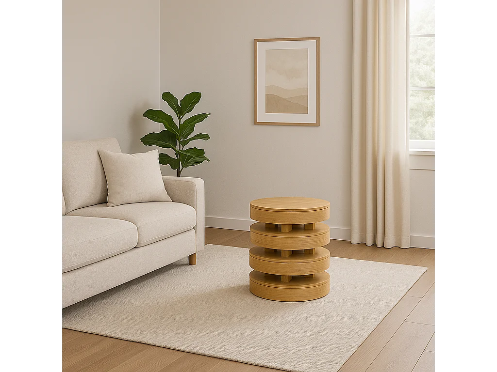 Table 56x61x56 cm Marron Avola av2370-60