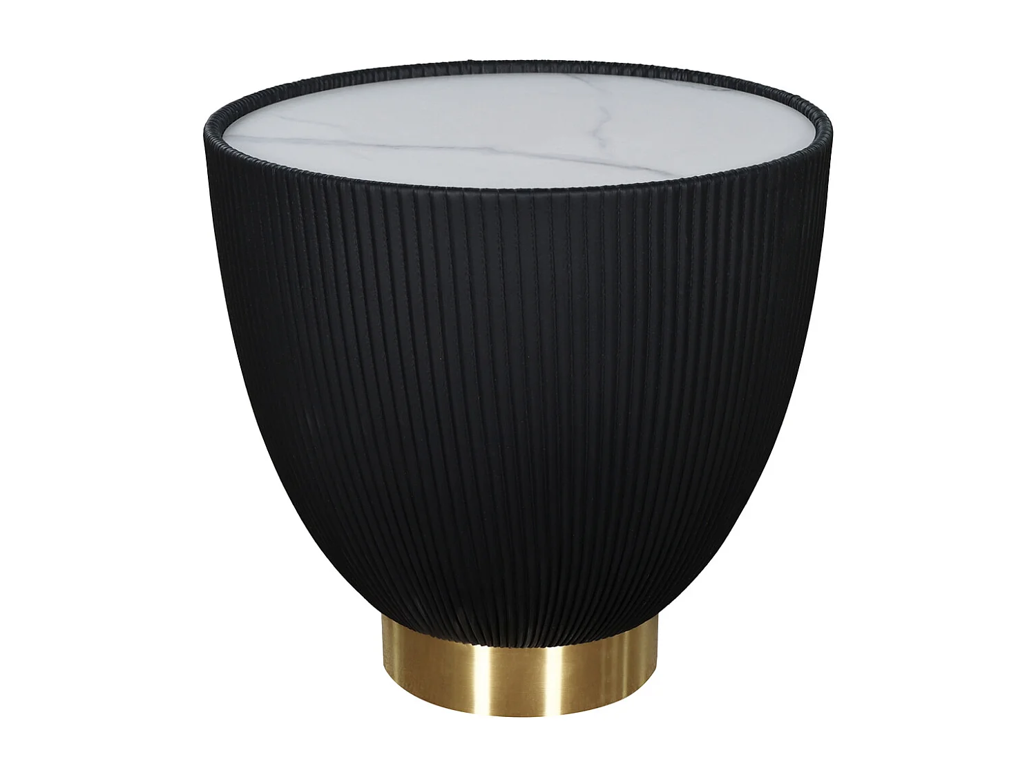 Mesa de centro 47x45x47 cm negro blanco dorado modig m69