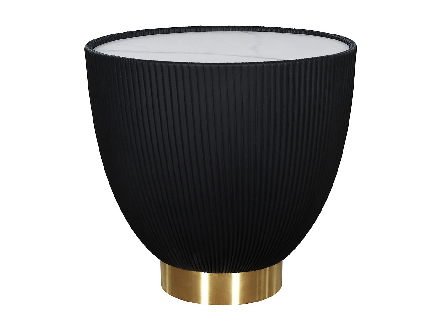 Table basse 47x45x47 cm noir blanc or modig m69