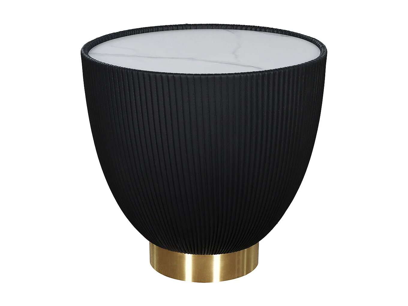 Table basse 47x45x47 cm noir blanc or modig m69