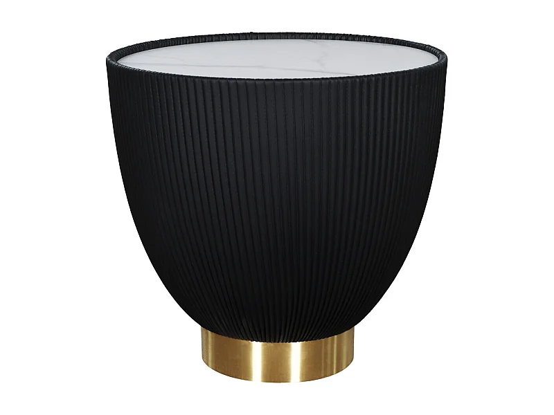 Mesa de centro 47x45x47 cm negro blanco dorado modig m69