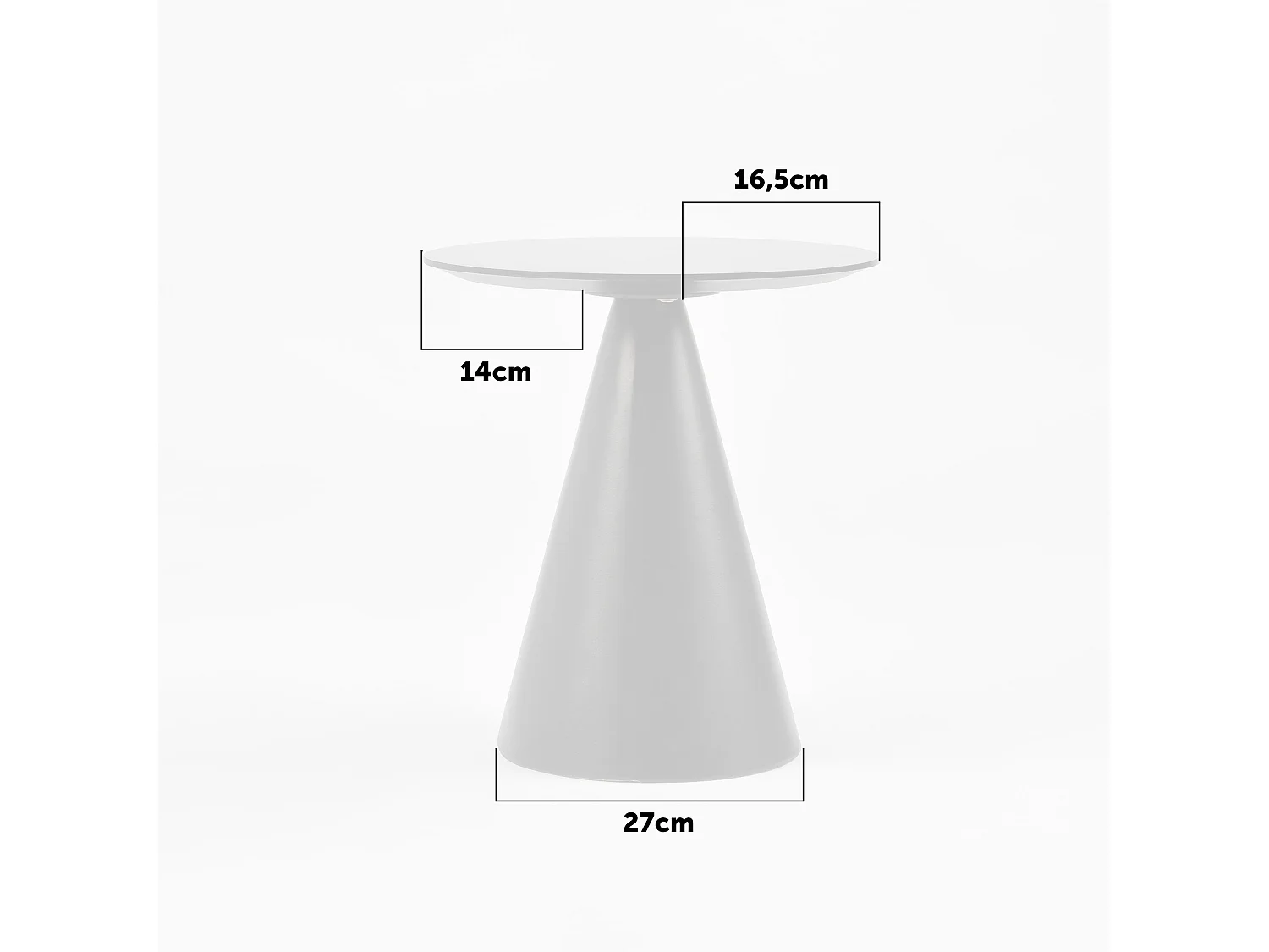 Table 40x44,5x40 cm blanche Florence FL01W