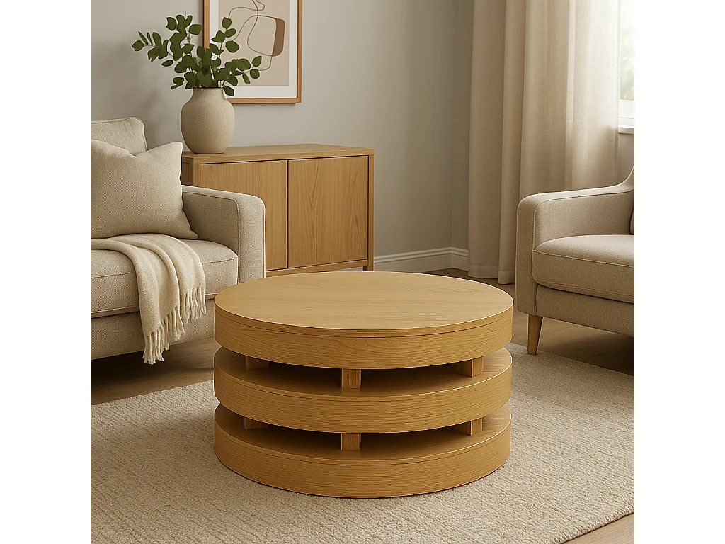 Mesa de centro 91,5x48,5x91,5 cm Marrón Avola av2370-20