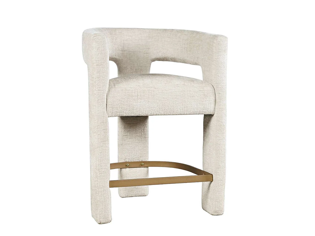 Klädd Barpall, Leith, Beige