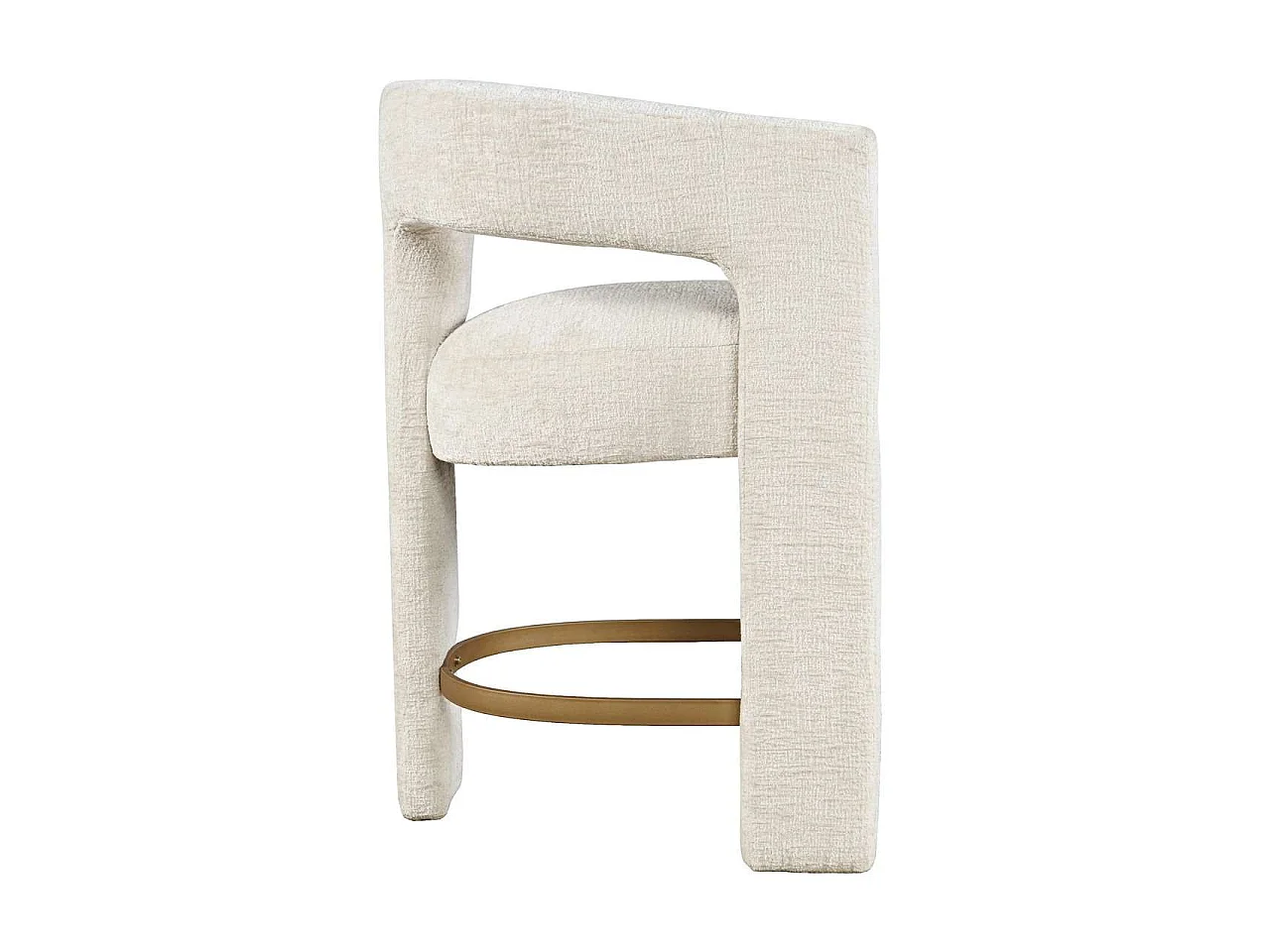 Klädd Barpall, Leith, Beige