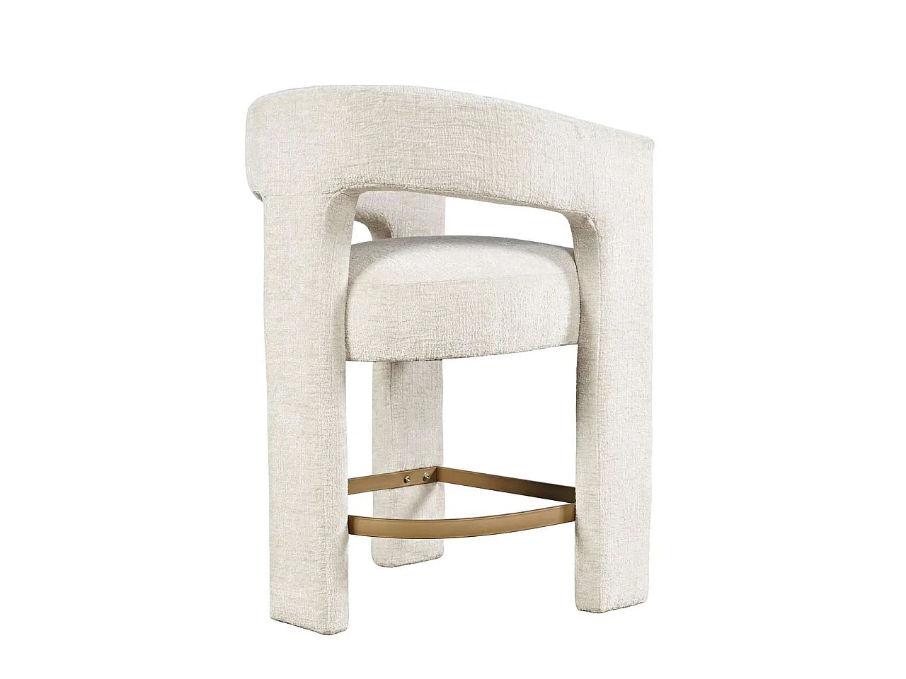 Klädd Barpall, Leith, Beige