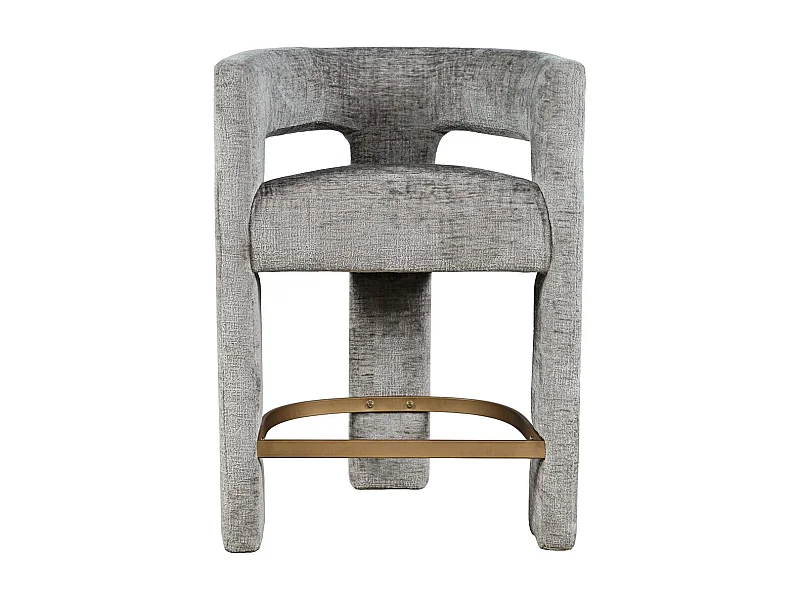 Barhocker 61x89x57 cm silbergrau Leith LET71HG