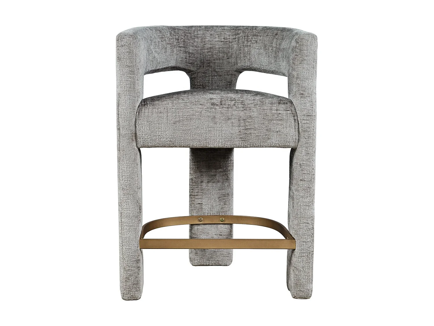 Tabouret de bar 61x89x57 cm gris argent Leith LET71HG