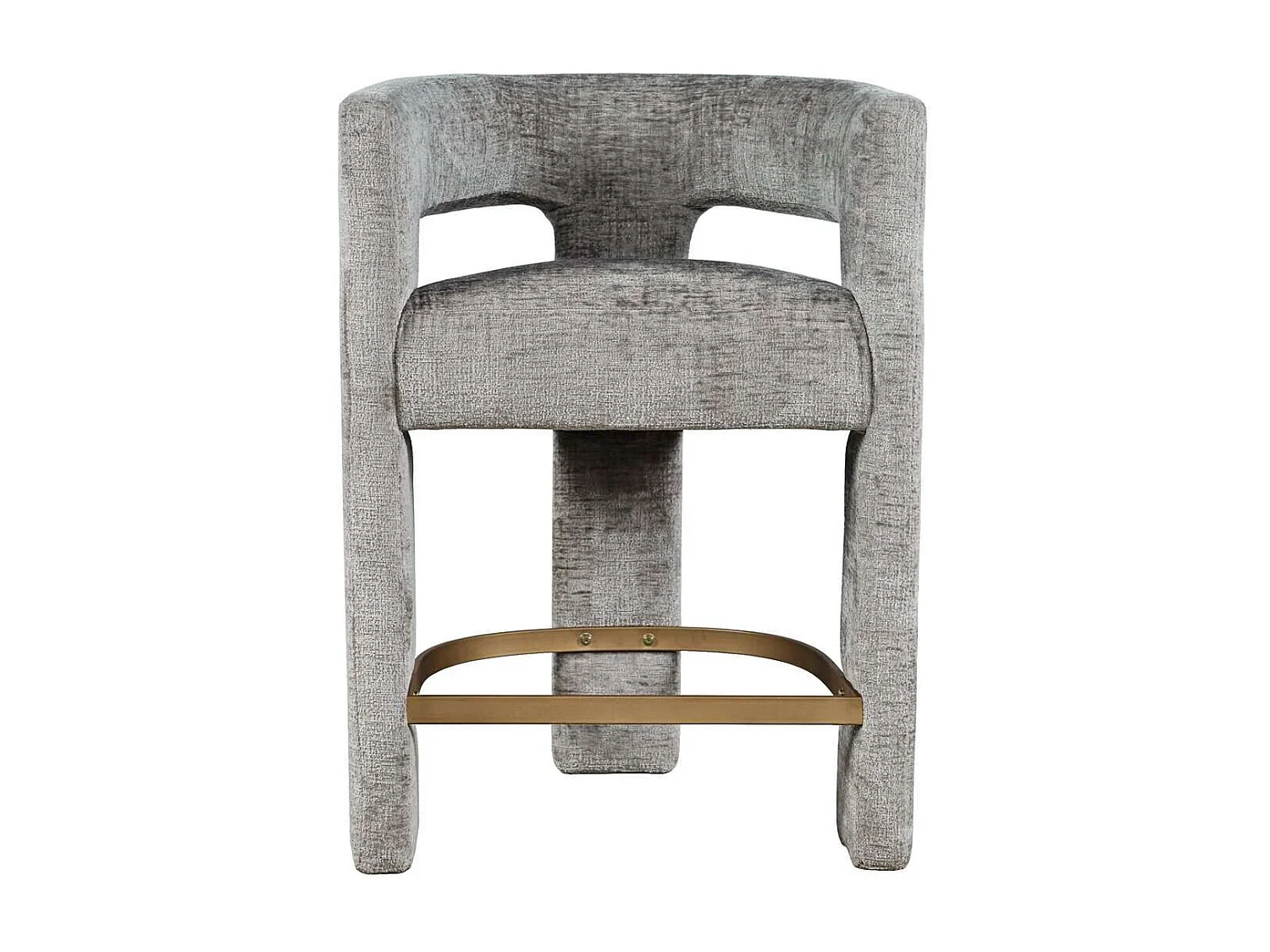 Tabouret de bar 61x89x57 cm gris argent Leith LET71HG