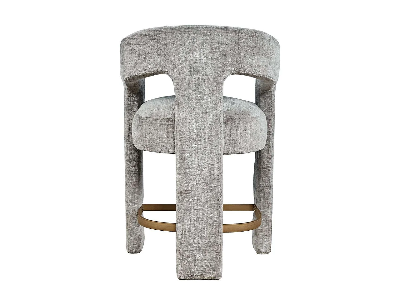 Tabouret de bar 61x89x57 cm gris argent Leith LET71HG
