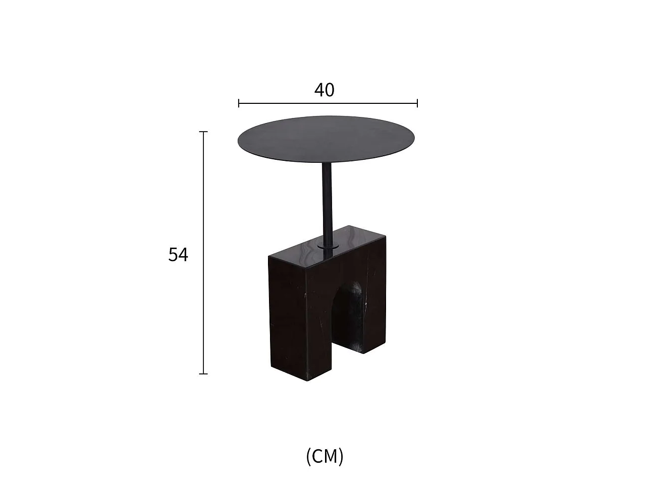 Table 40x54x40 cm Black modig m99