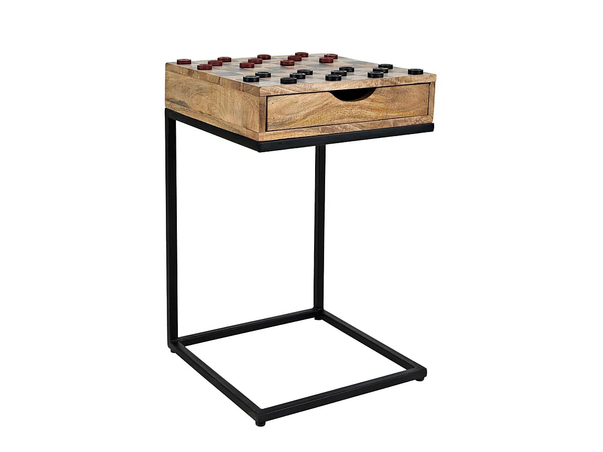 Chess table 42x66x42 cm brown avola av1730-26
