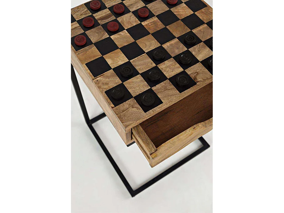 Chess table 42x66x42 cm brown avola av1730-26