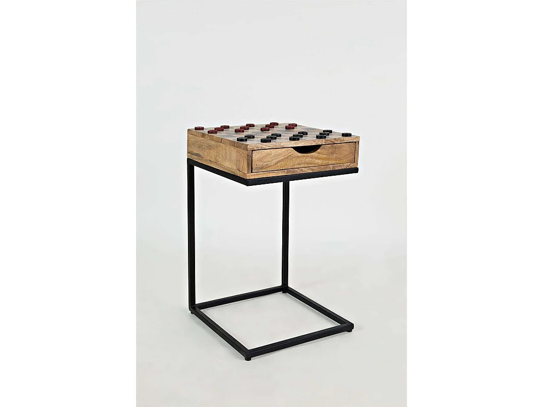 Chess table 42x66x42 cm brown avola av1730-26