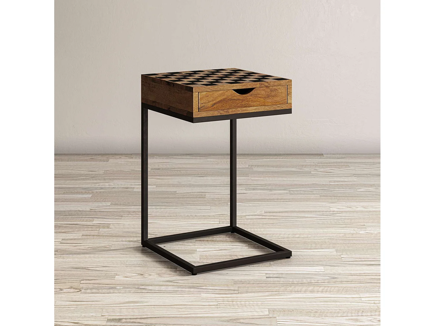 Chess table 42x66x42 cm brown avola av1730-26