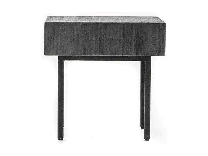 Mesita de noche 50x50x50 cm gris Tundra Capella CAPL07