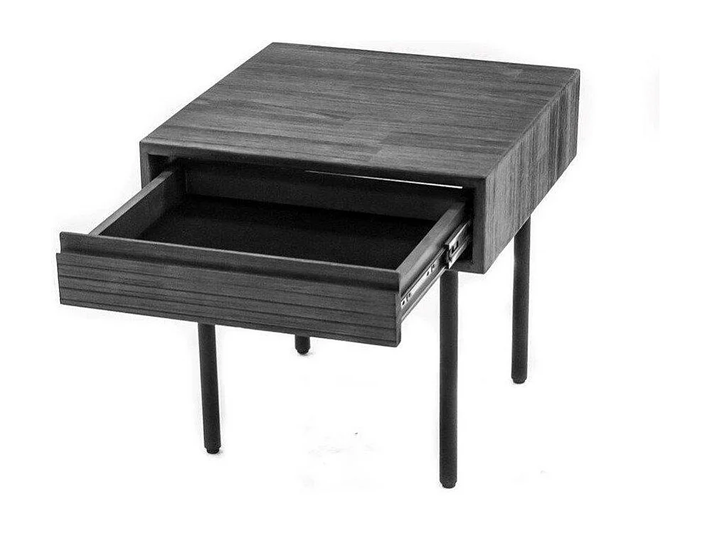 Mesita de noche 50x50x50 cm gris Tundra Capella CAPL07