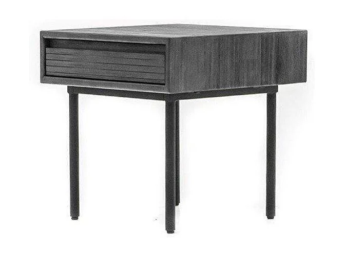 Table de chevet 50x50x50 cm gris Tundra Capella CAPL07