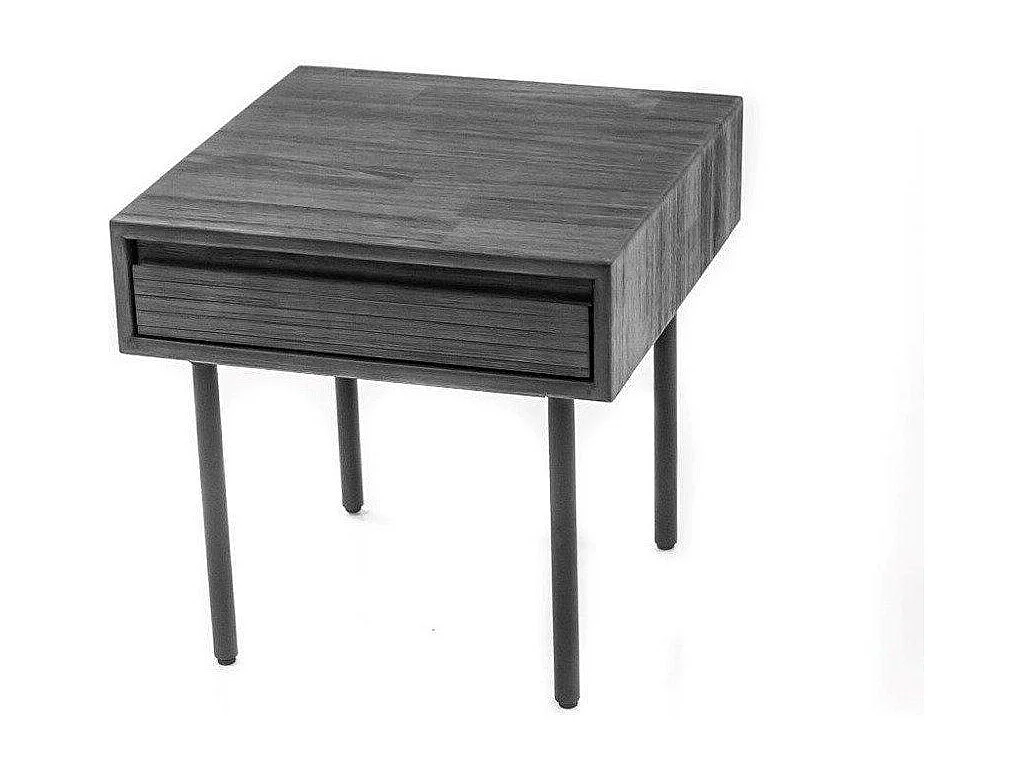 Table de chevet 50x50x50 cm gris Tundra Capella CAPL07