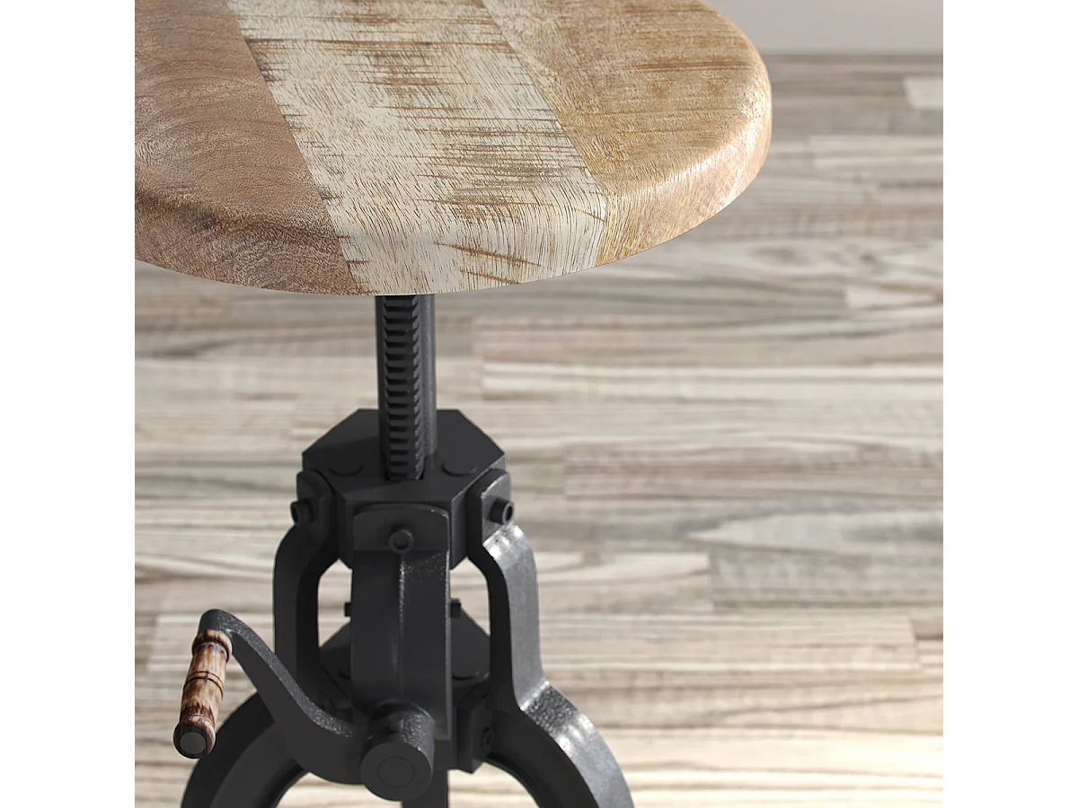 Table 36x46-61x36 cm Bois naturel clair noir Avola av1730-63