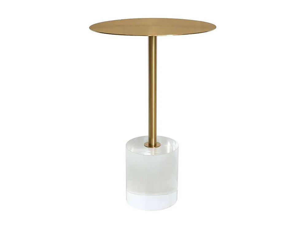 Rund sidobord, Modig, guldvit