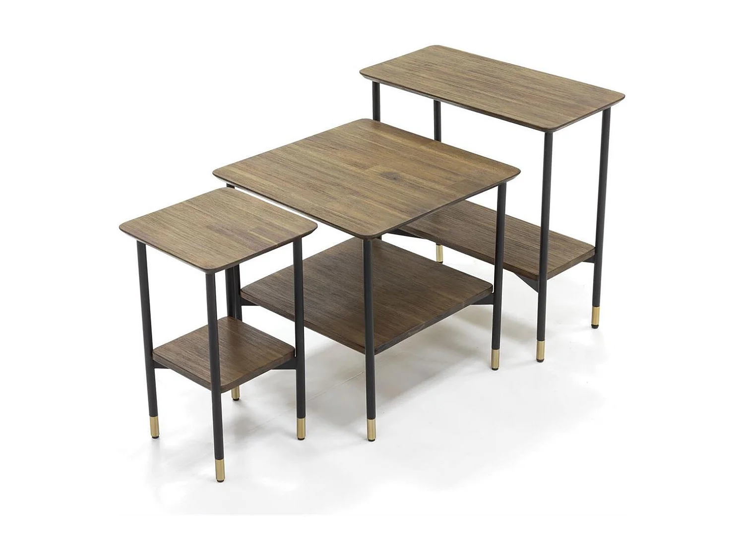 Table 60x60x30 cm Labyrinthe marron mazl07-60