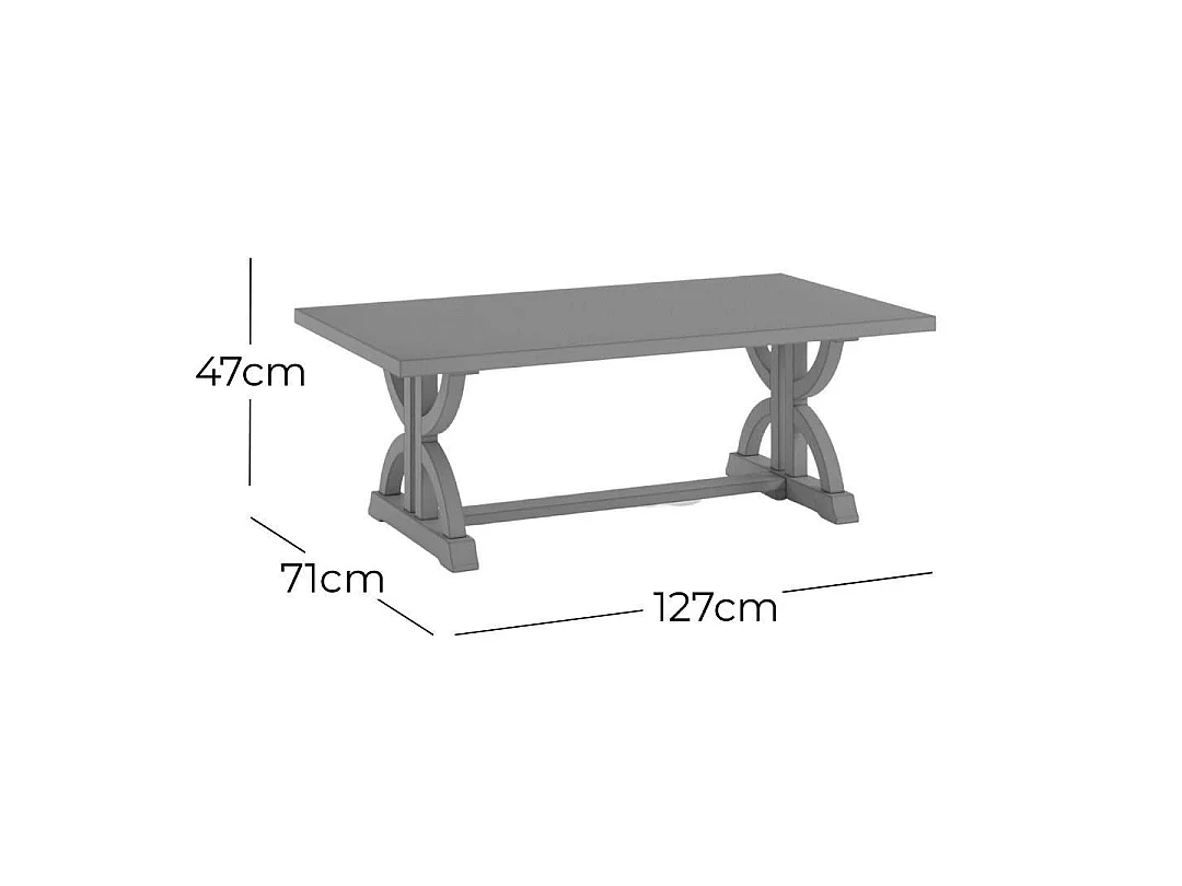 Coffee table 127x47x71 cm brown avola av1932-1