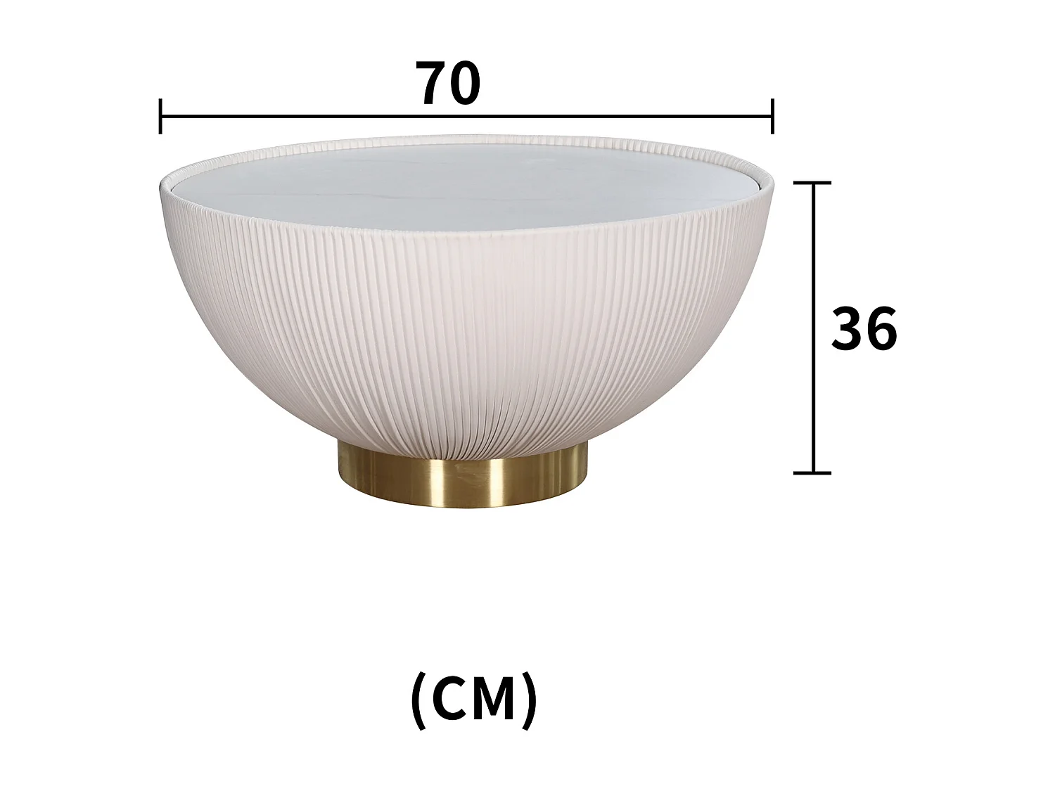 Mesa de centro 70x36x70 cm blanca Modig M68